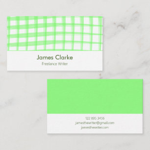 Simply Modern Green Lattice Design Business Card