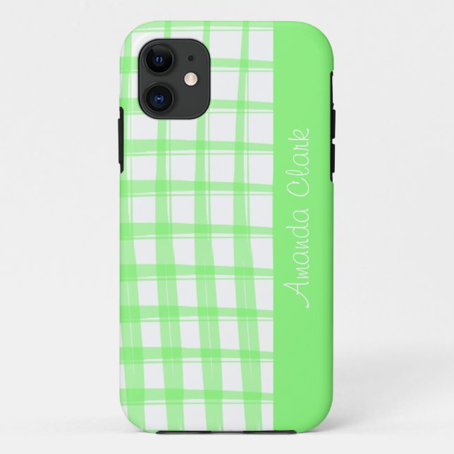 Simply Modern Green Lattice Design Case-Mate iPhone Case (Back)
