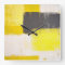 'Simply Modern' Grey and Yellow Abstract Art Clock