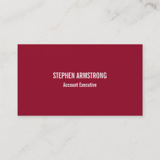 Simply modern red minimalist professional business card
