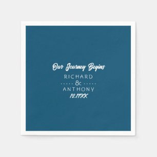 Simply Modern, Trendy Wedding Napkin