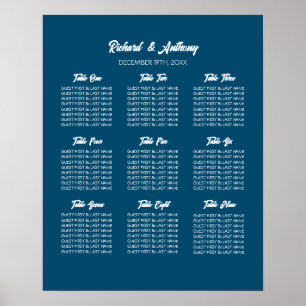 Simply Modern, Trendy Wedding Seating Chart