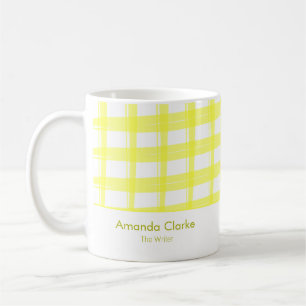 Simply Modern Yellow Lattice Design Coffee Mug
