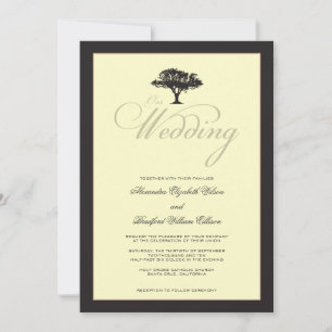 Simply Nature Black Tree Formal Wedding Invitation