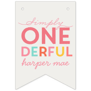 SIMPLY ONEDERFUL WONDERFUL BUNTING