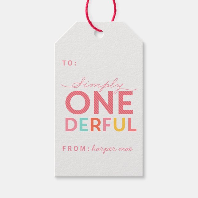 SIMPLY ONEDERFUL WONDERFUL GIFT TAGS (Front)