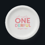 SIMPLY ONEDERFUL WONDERFUL PAPER PLATE<br><div class="desc">SIMPLY ONEDERFUL. MARK YOUR LITTLE ONES SPECIAL DAY WITH STYLE IN THIS FIRST BIRTHDAY DESIGN. PART OF A COLLECTION.</div>