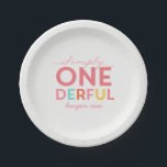 SIMPLY ONEDERFUL WONDERFUL PAPER PLATE<br><div class="desc">SIMPLY ONEDERFUL. MARK YOUR LITTLE ONES SPECIAL DAY WITH STYLE IN THIS FIRST BIRTHDAY DESIGN. PART OF A COLLECTION.</div>