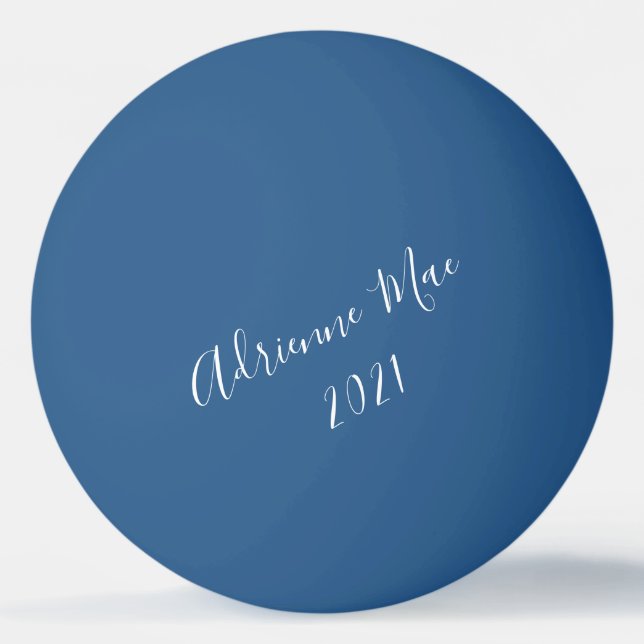 Simply Personalised Blue Ping Pong Ball (Front)