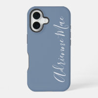 Simply Personalised Monogram Name Dusty Blue