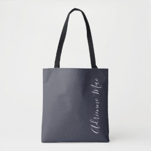 Simply Personalized Navy Blue Tote Bag