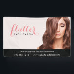 Simply Pink Lash Salon Photo Banner<br><div class="desc">Coordinates with the Simply Pink Lash Salon Photo Business Card Template by 1201AM. A pink calligraphy font spells out your name or business name with swooping tails and delicate curves - perfect for a lash salon brand! The stock photo can be replaced with your own photo for added customisation. Designed...</div>