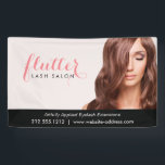 Simply Pink Lash Salon Photo Banner<br><div class="desc">Coordinates with the Simply Pink Lash Salon Photo Business Card Template by 1201AM. A pink calligraphy font spells out your name or business name with swooping tails and delicate curves - perfect for a lash salon brand! The stock photo can be replaced with your own photo for added customisation. Designed...</div>