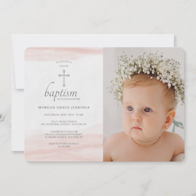 Simply Pink Photo Invitation (Front)