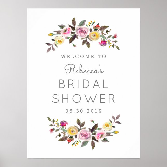 Simply Pretty Bridal Sign - Custom Size (Front)