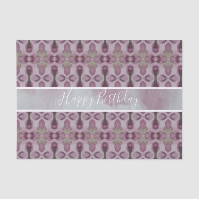 Simply Pretty Happy Birthday Tissue Paper (Front)