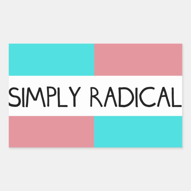 Simply Radical Flag Sticker (Front)
