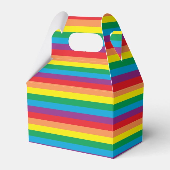 Simply Rainbow Pattern Favour Box (Front Side)