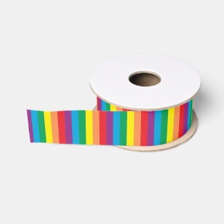 Simply Rainbow Pattern Grosgrain Ribbon