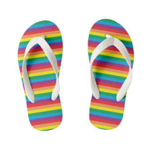 Simply Rainbow Pattern Kid's Jandals