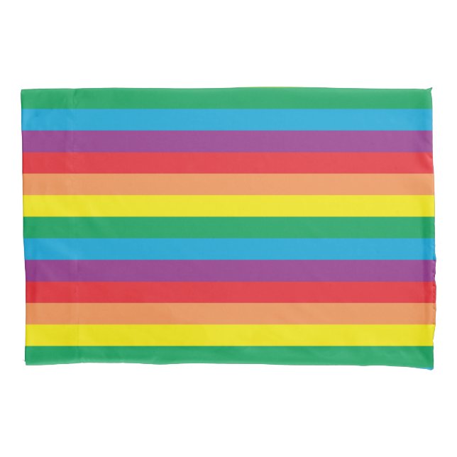 Simply Rainbow Pattern Pillowcase (Front-Left)