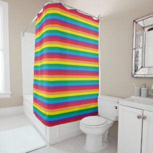 Simply Rainbow Pattern Shower Curtain