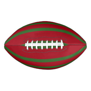 Simply Red and green Merry Christmas pattern Football