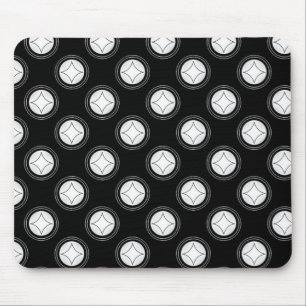 Simply Riveting Mousepad, Black and White Mouse Pad