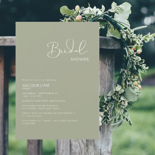Simply Sage Bridal Shower Invitation