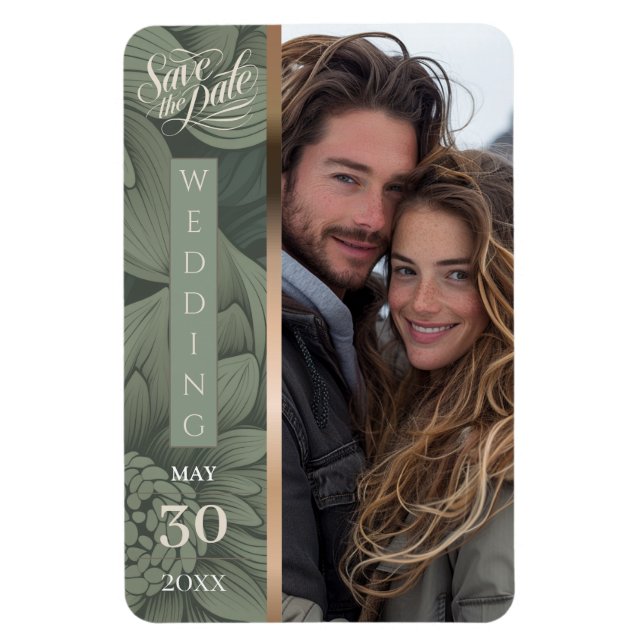 Simply Sage Luxe Bloom Flexible Photo Magnet (Vertical)