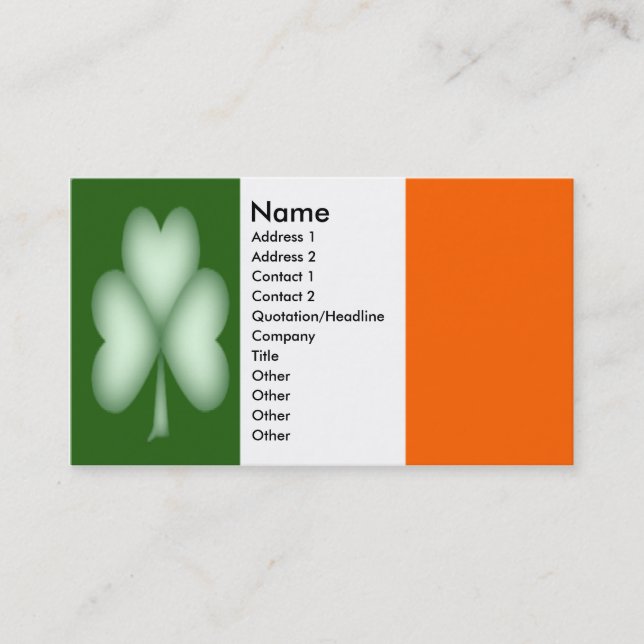 Simply Shamrock Business Card (Front)