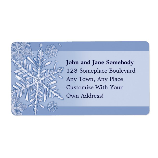 Simply Snowflakes Customisable Shipping Labels (Front)
