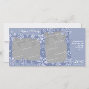 Simply Snowflakes Personalised Double Photo Card 1