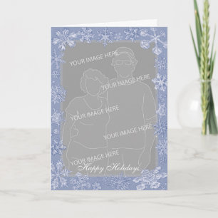 Simply Snowflakes Photo Greeting Card Vertical 1