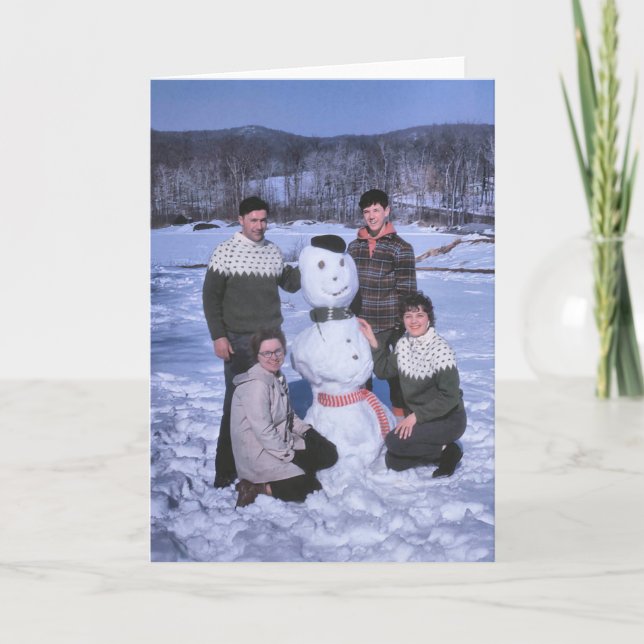 SIMPLY SNOWMAN Greeting Card (Front)