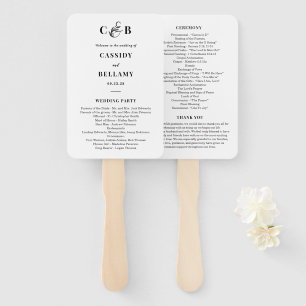 Simply Splendid EDITABLE COLOR Wedding Program Hand Fan