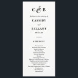 Simply Splendid EDITABLE COLOR Wedding Program Programme<br><div class="desc">Simply elegant programs that are perfect for sharing important details of your special day with your guests. Visit our website at berryberrysweet.com for stylish stationery designs and personalised gifts!</div>