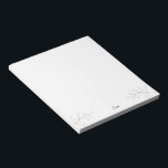 Simply Spring Hand-Drawn Foliage Custom Notepad<br><div class="desc">Notepad.    Hand-drawn stems.  Custom Name.  Black text.</div>