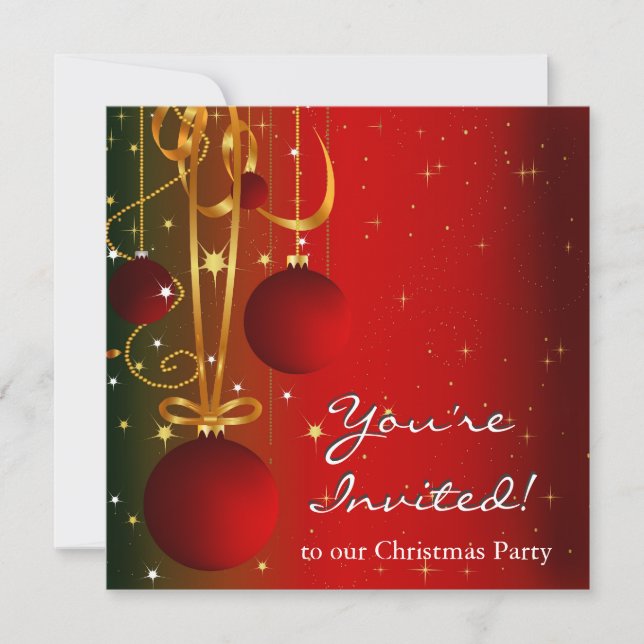 Simply Square Holiday Invitation (Front)