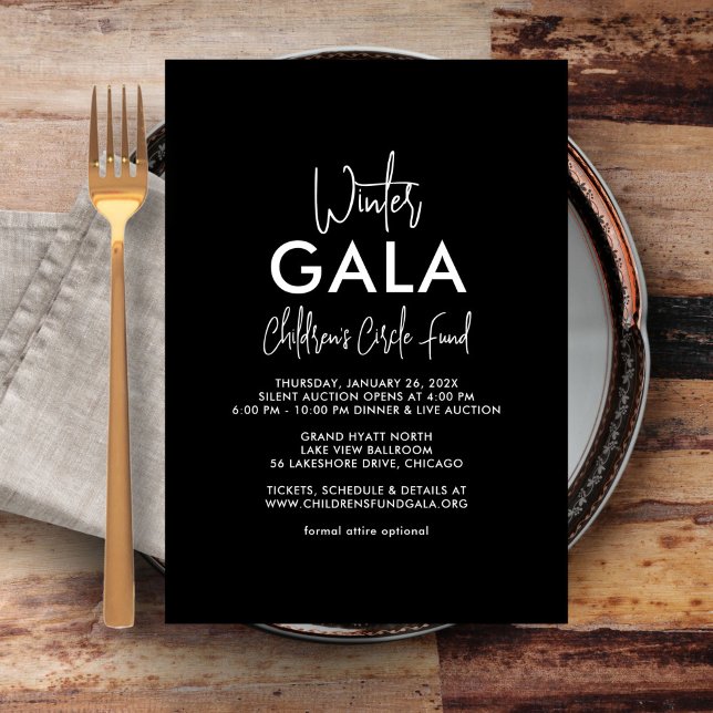 Simply Stated Gala Invitation (Creator Uploaded)