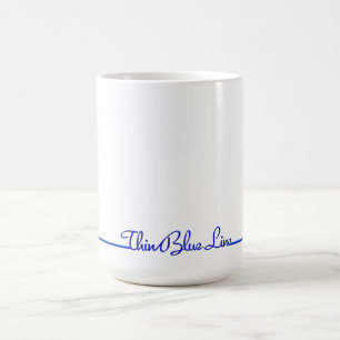 Simply Stated Thin Blue Line Coffee Mug