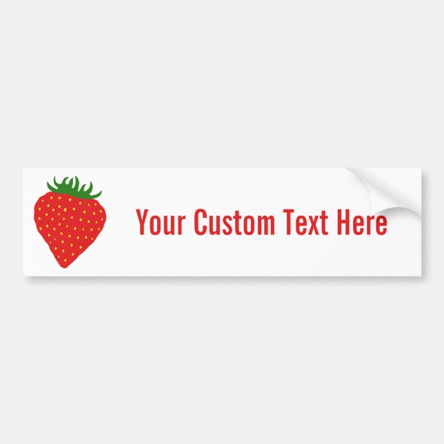 Simply Strawberry custom bumpersticker Bumper Sticker (Front)