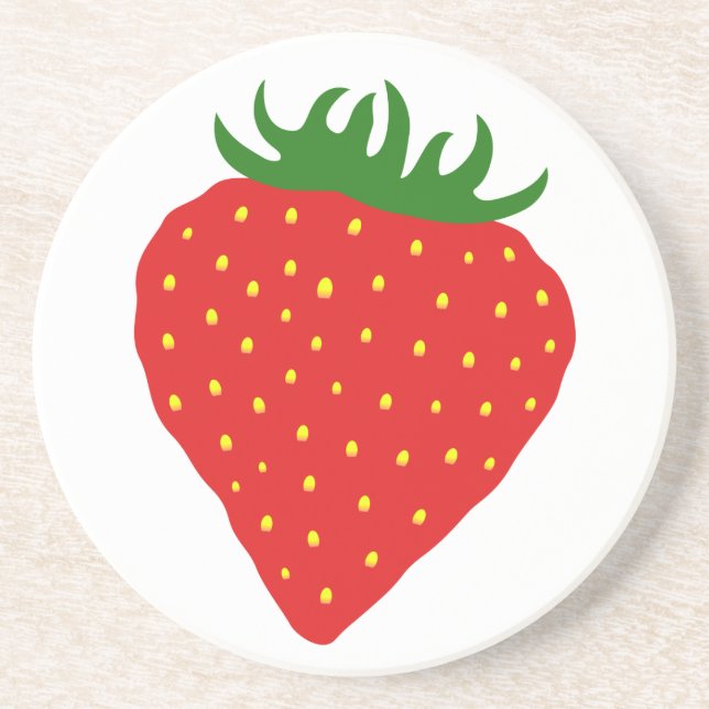 Simply Strawberry custom coaster (Front)