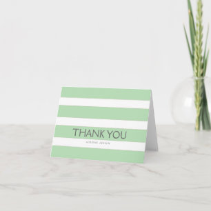Simply Stripes Thank You Note Card / Mint
