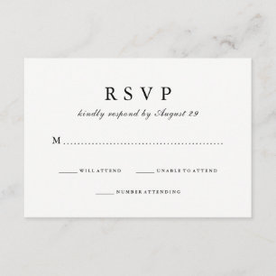 Simply Stylish Black and White Wedding Response