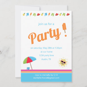 Simply Summer  Invitation