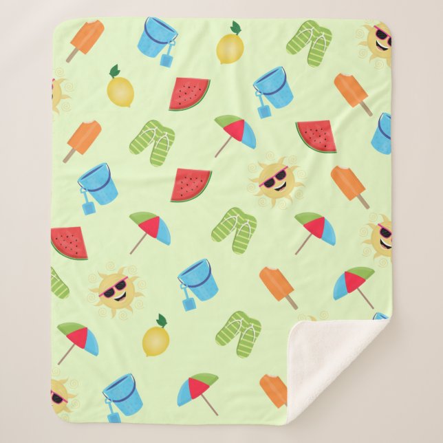 Simply Summer Sherpa Blanket (Front)