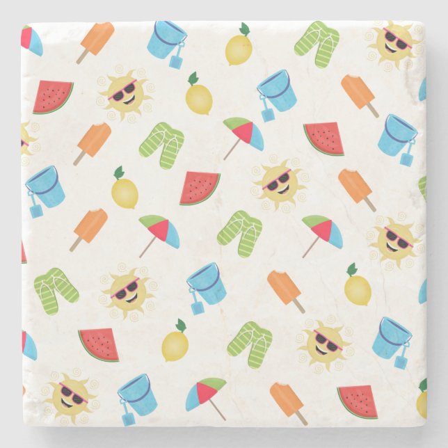 Simply Summer Stone Coaster (Front)