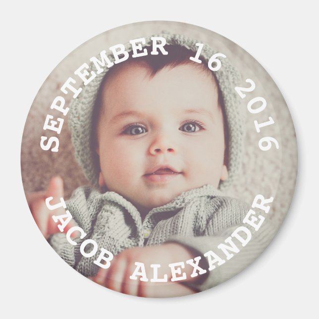 Simply Sweet Baby Photo Magnet (Front)