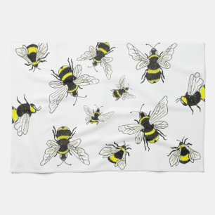 Simply Sweet: Classic White & Bumblebee Tea Towel